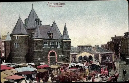 Ak Amsterdam Nordholland Niederlande, Nieuwemarkt