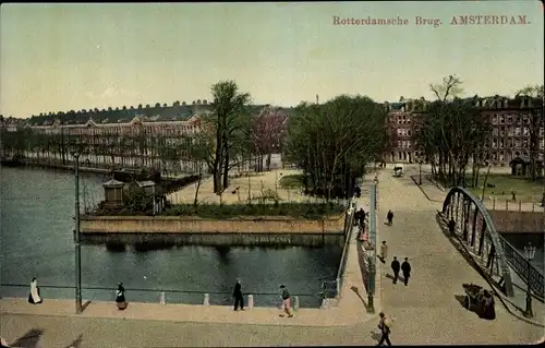 Ak Amsterdam Nordholland Niederlande, Rotterdamsche brug