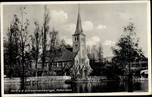 Ak Rotterdam Südholland Niederlande, Kerk a. d. Schiedamschesingel