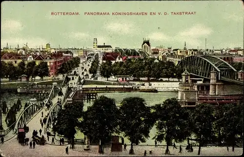 Ak Rotterdam Südholland Niederlande, Panorama Koningshaven en v. d. Takstraat
