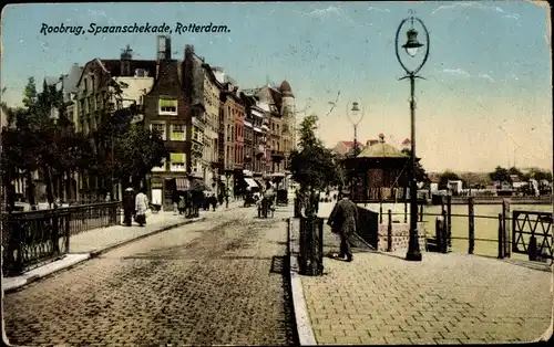 Ak Rotterdam Südholland Niederlande, Roorbrug, Spaanschekade