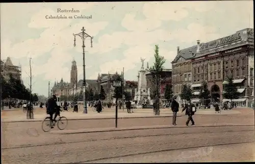 Ak Rotterdam Südholland Niederlande, Calandplein en Coolsingel
