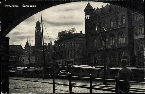 Ak Rotterdam Südholland Niederlande, Schiekade