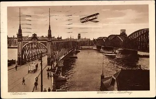 Ak Rotterdam Südholland Niederlande, Willems- en Maasbrug