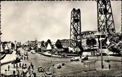 Ak Rotterdam Südholland Niederlande, Kreuzung, Hebebrücke