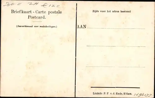 Ak Rotterdam Südholland Niederlande, Karnemelkshaven, gedempt in 1861