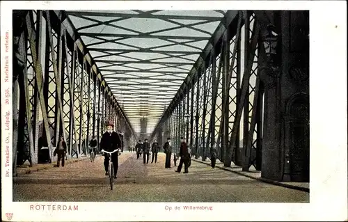 Ak Rotterdam Südholland Niederlande, Willemsbrug