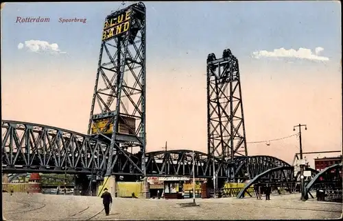 Ak Rotterdam Südholland Niederlande, Spoorbrug