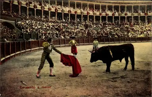 Ak Stierkampf, Corrida de Toros, Entrando a matar