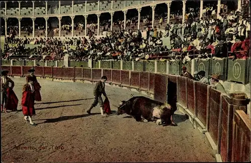 Ak Stierkampf, Corrida de Toros, Muerte del Toro