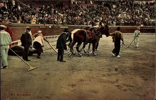 Ak Stierkampf, Corrida de Toros, El Arrastre