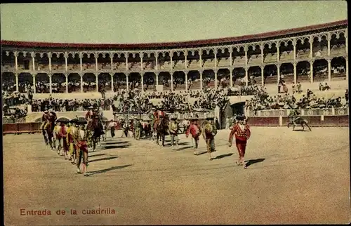 Ak Corrida de Toros, Entrada de la cuadrilla, Stierkampf