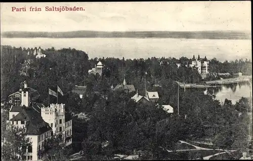 Ak Saltsjöbaden Schweden, Teilansicht