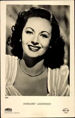 Ak Schauspielerin Margaret Lockwood, Portrait