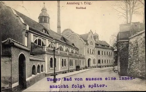 Ak Annaberg Buchholz im Erzgebirge, Stadtbad