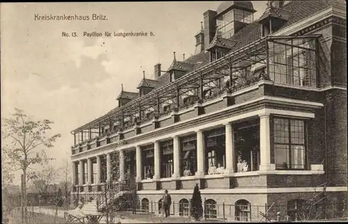Ak Berlin Neukölln Britz, Kreiskrankenhaus, Pavillon für Lungenkranke