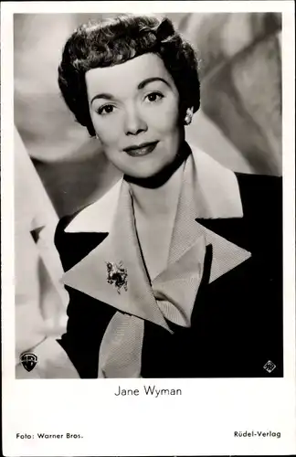 Ak Schauspielerin Jane Wyman, Portrait