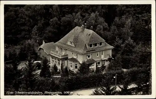 Ak Hinterzarten im Schwarzwald, Haus Schwarzwaldfrieden, Luftbild