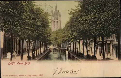 Ak Delft Südholland Niederlande, Oude Delft