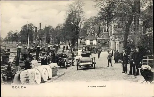 Ak Gouda Südholland Niederlande, Nieuwe veerstal