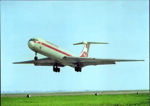Ak Deutsches Passagierflugzeug, Interflug, Iljuschin IL 62