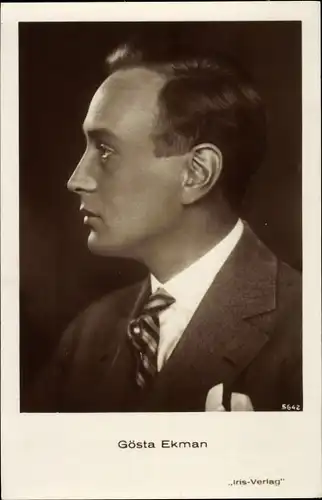 Ak Schauspieler Gösta Ekman, Seitenportrait