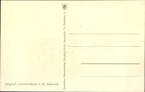 Scherenschnitt Ak Schwindt, A.M., Malbork Marienburg Westpreußen