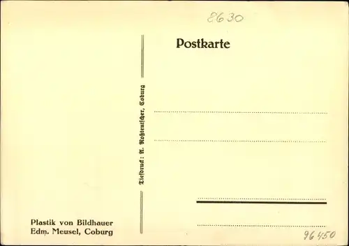 Ak Coburg in Oberfranken, Luthergedächtnismal auf der Veste