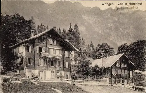 Ak Wengen Kanton Bern, Chalet Herrnhut