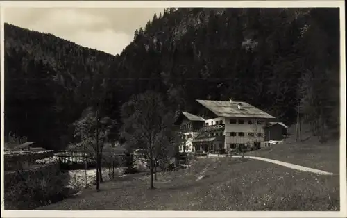 Ak Marktschellenberg in Bayern, Gasthaus und Pension zur Kugelmühle, Wald