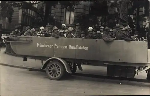 Foto Ak München, Fremdenrundfahrten