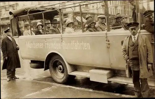 Foto Ak München, Fremdenrundfahrten