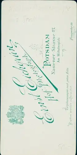 Foto Potsdam, Deutscher Soldat in Uniform, Koloniale Schutztruppe, Strohhut