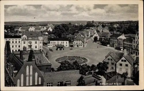 Ak Bergen auf der Insel Rügen, Teilansicht der Stadt