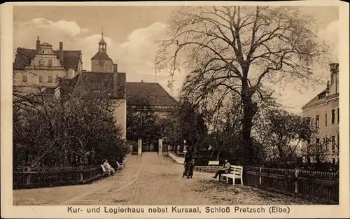 Ak Pretzsch an der Elbe Bad Schmiedeberg, Kurhaus, Kursaal, Schloss