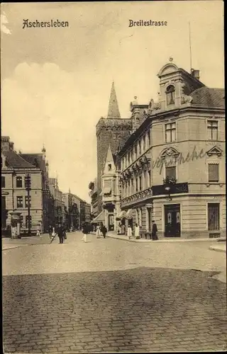 Ak Aschersleben im Salzlandkreis, Breitestraße, Apotheke