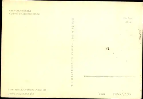 Ak Friedrichsanfang Crawinkel Ohrdruf in Thüringen, Teilansicht