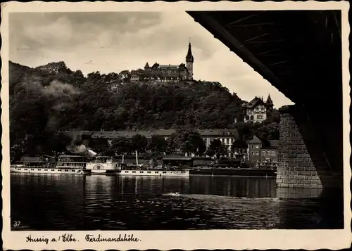 Ak Ústí nad Labem Aussig an der Elbe, Ferdinandshöhe