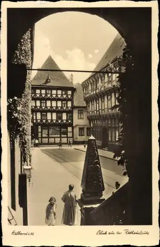 Ak Halberstadt am Harz, Blick aus der Rathauslaube