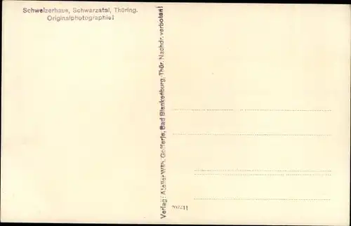 Ak Schwarzburg in Thüringen, Schweizerhaus im Schwarzatal