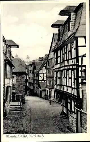 Ak Monschau Montjoie in der Eifel, Alte Häuser in der Kirchstraße