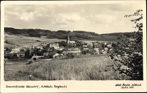 Ak Wehrsdorf Sohland an der Spree, Blick auf den Ort im Mittellausitzer Bergland