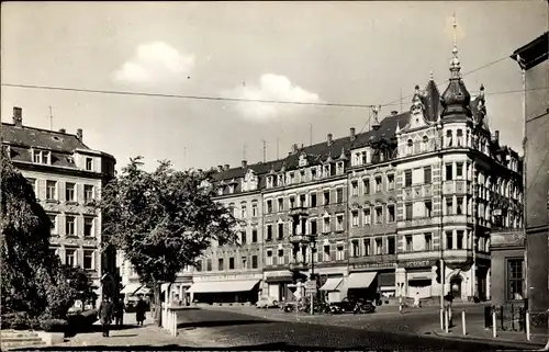 Ak Löbau Sachsen, Bahnhofstraße, Geschäftshäuser