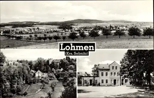 Ak Lohmen Sächsische Schweiz, Totale, Gasthaus