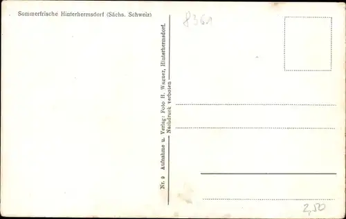 Ak Hinterhermsdorf Sebnitz Sachsen, Panorama mit Kirche