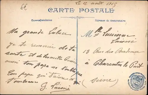 Ak Französischer Soldat in Uniform mit zwei Frauen, Gebirgsjäger