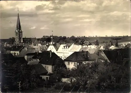 Ak Wilsdruff in Sachsen, Ortsansicht, Kirchturm