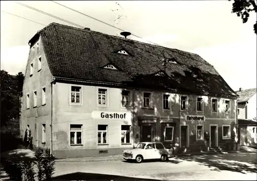 Ak Fördergersdorf Tharandt im Erzgebirge, Gasthof, Fleischerei, Trabant