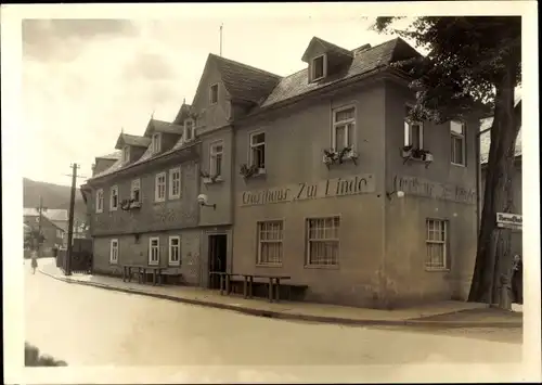 Ak Unterweißbach Thüringen, Gastwirtschaft Zur Linde, Inh. Walter Ellinger