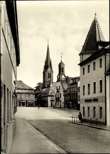 Ak Wilsdruff in Sachsen, Straßenpartie, Kirche, Gasthof Goldener Löwe